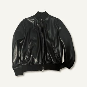 Large Leather Jacket Zara
